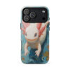 Fauna Apex Axolotl wildlife art MagSafe® tough case for iPhone, dual-layer protective cover, distributed through Stay Sunny Prints Hub.