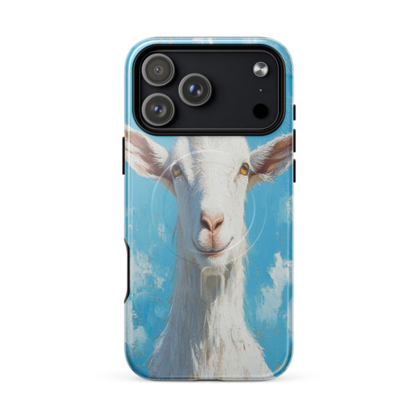 Fauna Apex Bagot Goat wildlife art MagSafe® tough case for iPhone, dual-layer protective cover, distributed through Stay Sunny Prints Hub.