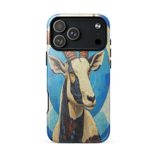 Fauna Apex Giant Sable Antelope wildlife art MagSafe® tough case for iPhone, dual-layer protective cover, distributed through Stay Sunny Prints Hub.
