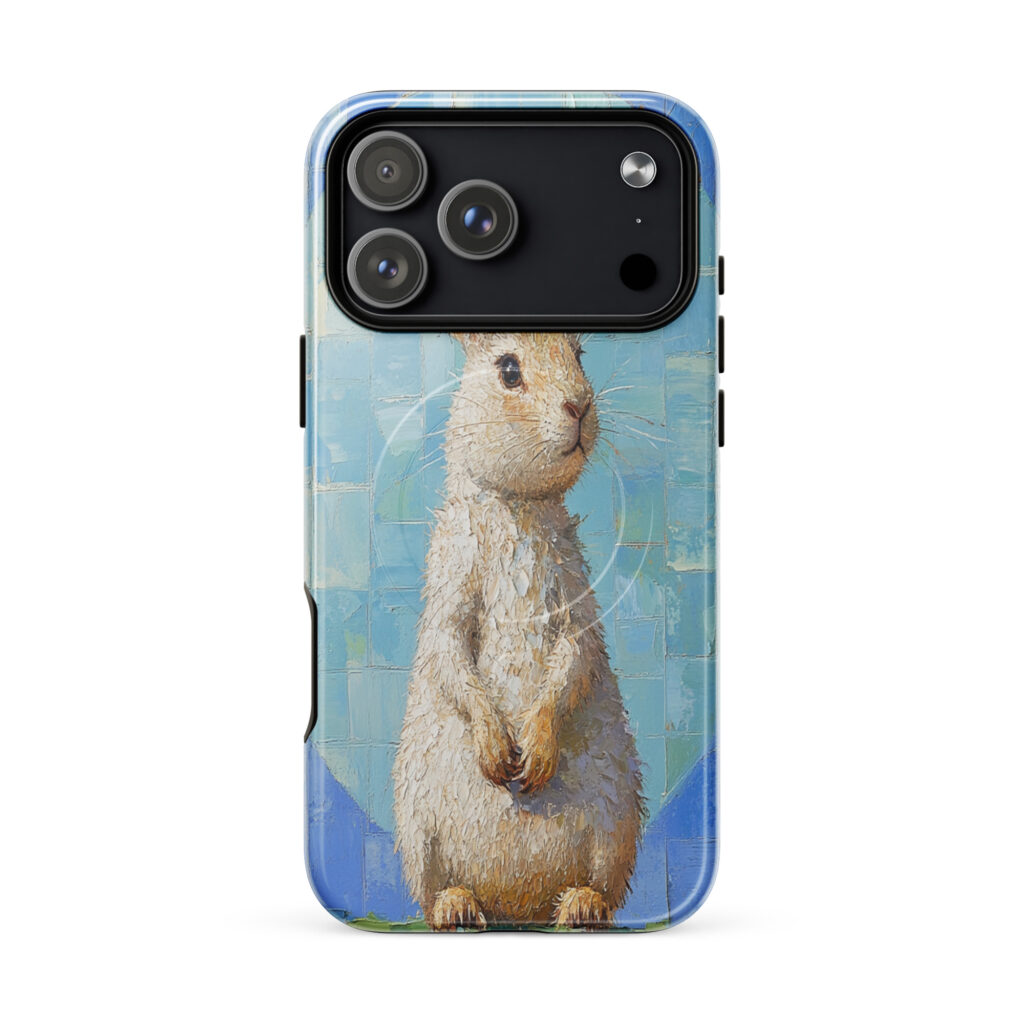 Fauna Apex Gilbert’s Potoroo wildlife art MagSafe® tough case for iPhone, dual-layer protective cover, distributed through Stay Sunny Prints Hub.