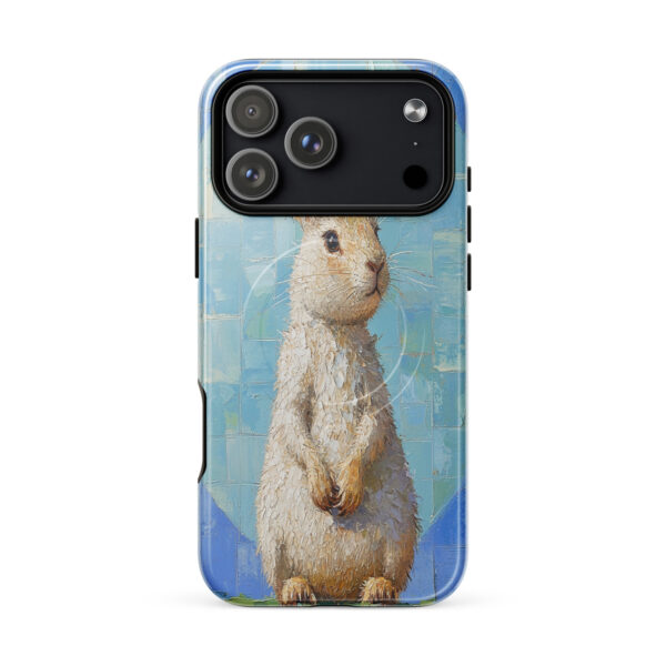 Fauna Apex Gilbert’s Potoroo wildlife art MagSafe® tough case for iPhone, dual-layer protective cover, distributed through Stay Sunny Prints Hub.