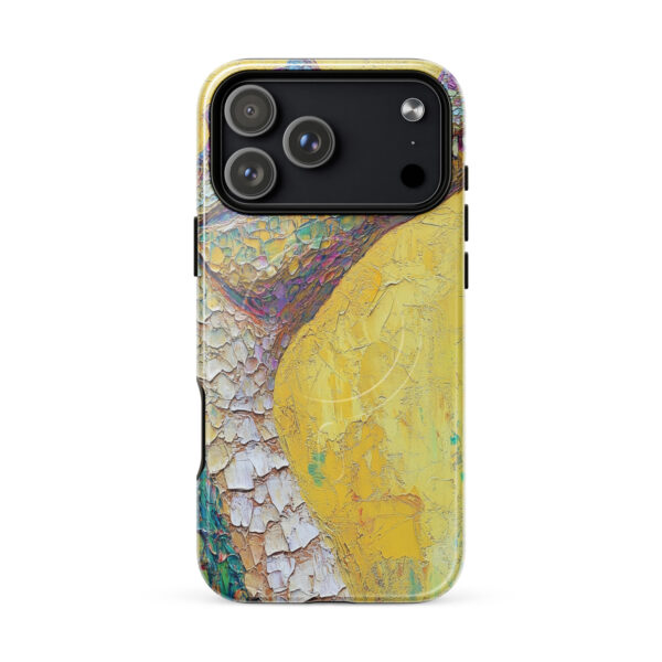 Fauna Apex Gharial wildlife art MagSafe® tough case for iPhone, dual-layer protective cover, distributed through Stay Sunny Prints Hub.