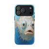 Fauna Apex Porcupinefish wildlife art MagSafe® tough case for iPhone, dual-layer protective cover, distributed through Stay Sunny Prints Hub.