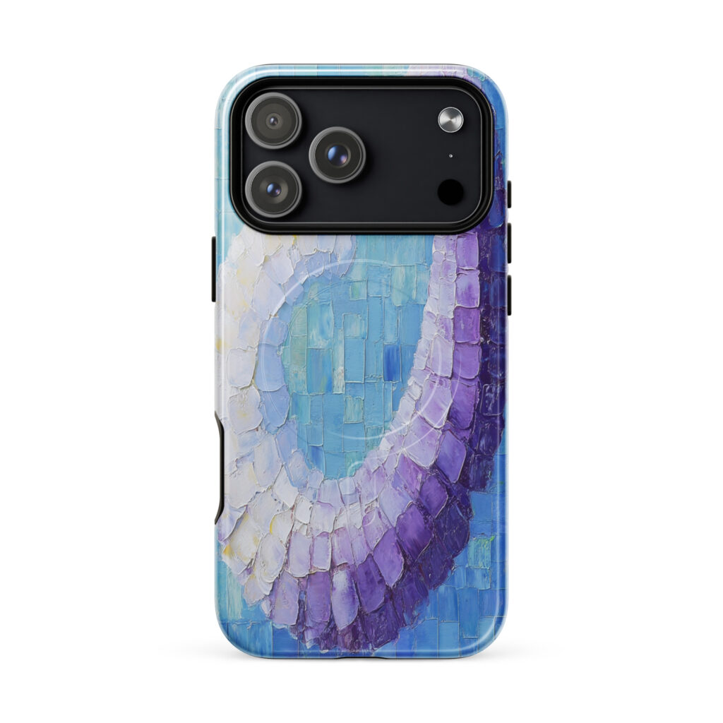 Fauna Apex Velvet Worm wildlife art MagSafe® tough case for iPhone, dual-layer protective cover, distributed through Stay Sunny Prints Hub.