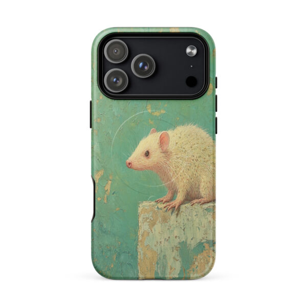 Fauna Apex Cuban Solenodon wildlife art MagSafe® tough case for iPhone, dual-layer protective cover, distributed through Stay Sunny Prints Hub.