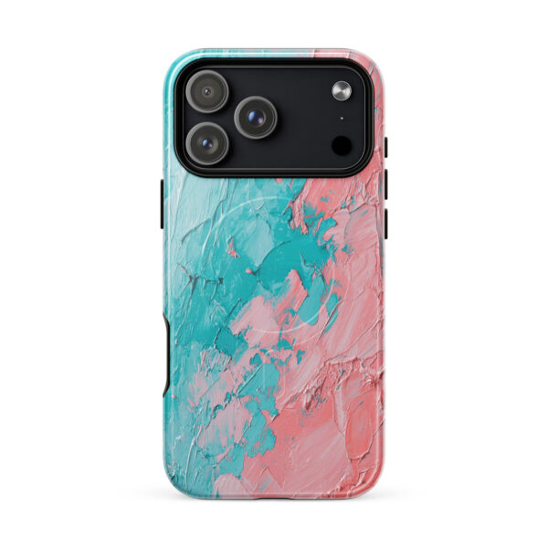 magsafe-tough-case-for-iphone-glossy-iphone-17-pro-max-front-6a313a7ea177d.jpg Coral Cyan Pulse – MagSafe® Tough Case for iPhone®