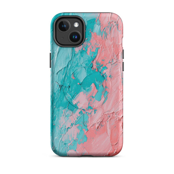 magsafe-tough-case-for-iphone-matte-iphone-14-plus-front-6a313a7ea4ebf.jpg Coral Cyan Pulse – MagSafe® Tough Case for iPhone®
