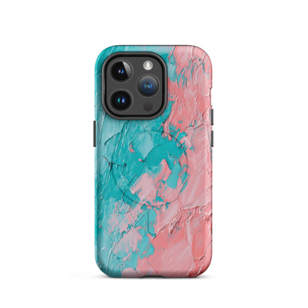 magsafe-tough-case-for-iphone-matte-iphone-14-pro-front-6a313a7ea4f8c.jpg Coral Cyan Pulse – MagSafe® Tough Case for iPhone®